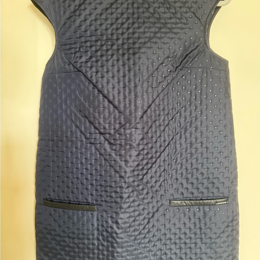 Cop.Copine Navy Quilted Mini Dress